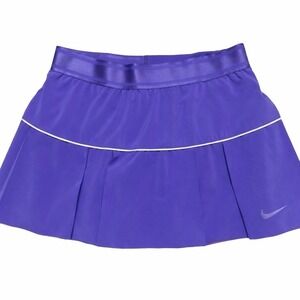 Nike Dri Fit Tennis Skort Purple Pleated Built In Shorts Womens Medium Golf